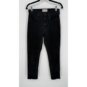 EVERLANE DISTRESSED BLACK HIGH WAIST‎ STRAIGHT JEANS 27